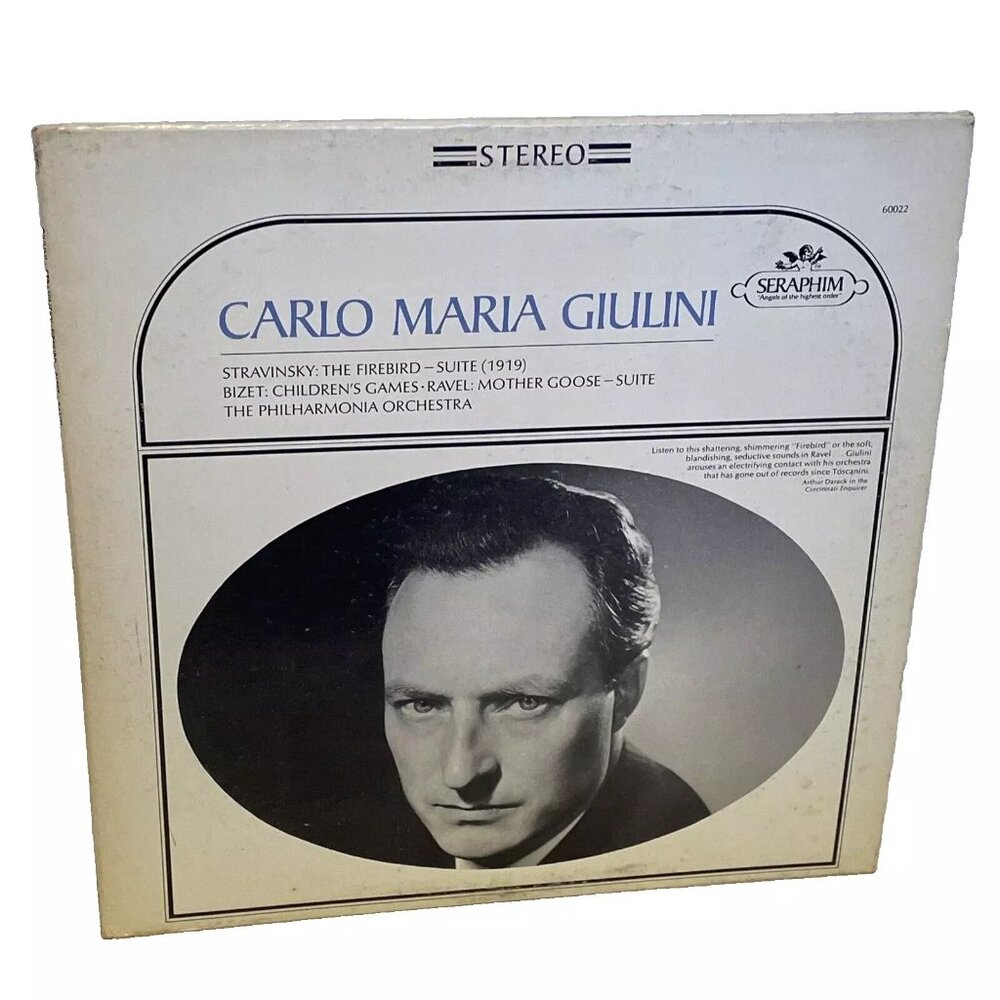 Stravinsky Firebird-Bizet-Ravel (Vinyl, 1967)Seraphim S-60022 VG+ LP Record